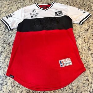 Good Soul Stay Classy Red and White Men's Jersey